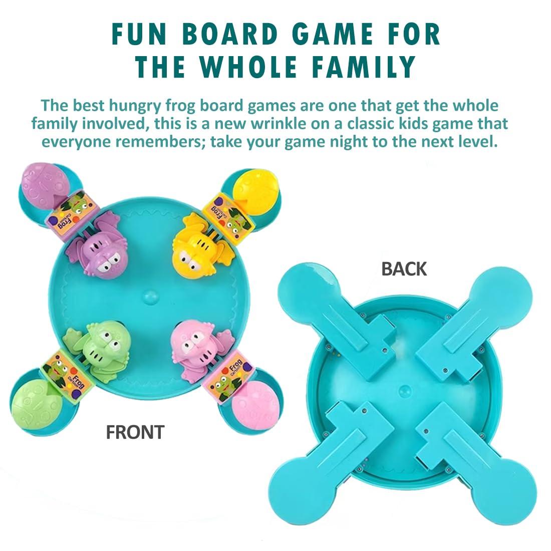 Hungry Frog Indoor Game For Kids|Family Board Game |Frog Toys For Kids Activity|4 Player Fun Interactive Frog Eat Beans Game|Proudly Made In India,Multicolor