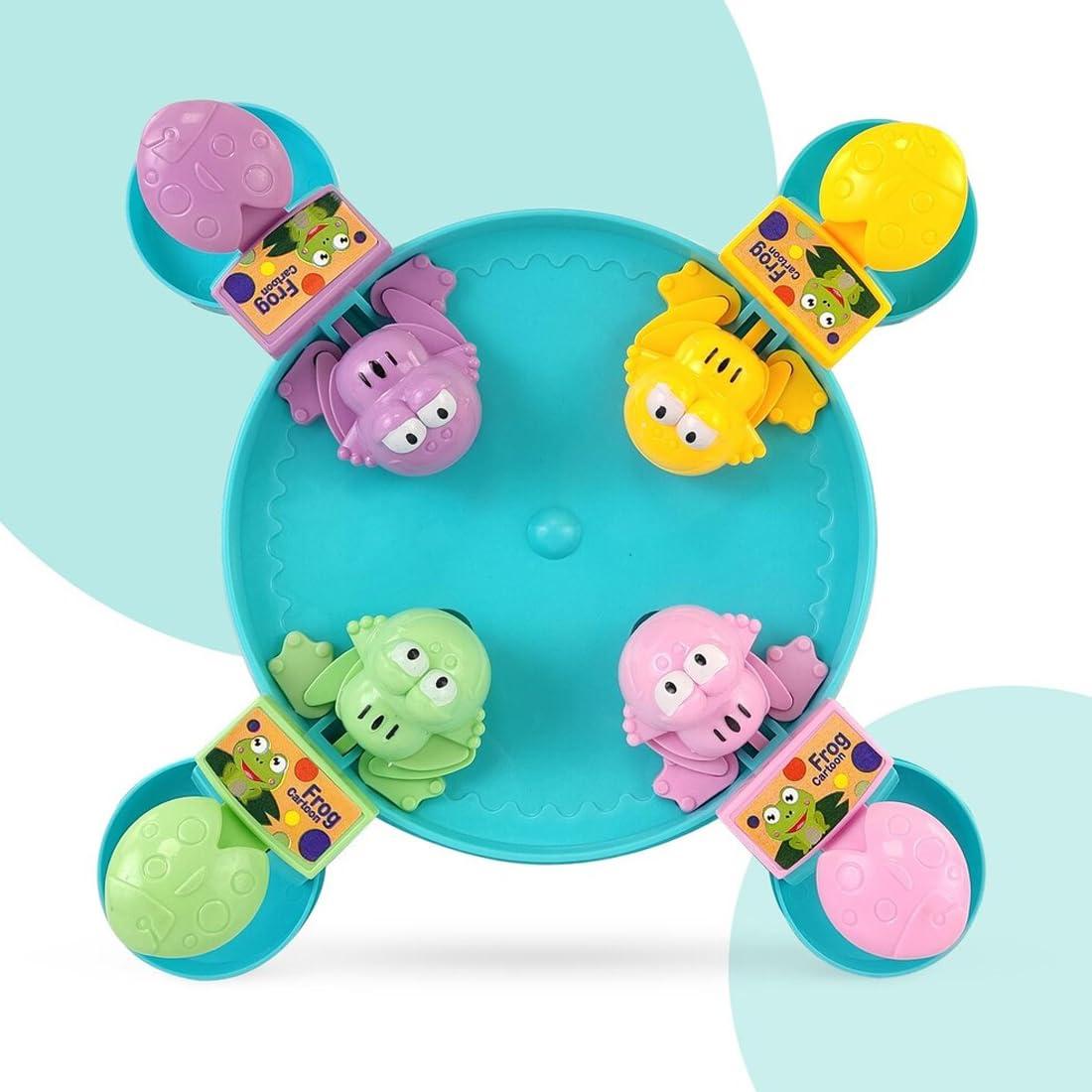 Hungry Frog Indoor Game For Kids|Family Board Game |Frog Toys For Kids Activity|4 Player Fun Interactive Frog Eat Beans Game|Proudly Made In India,Multicolor