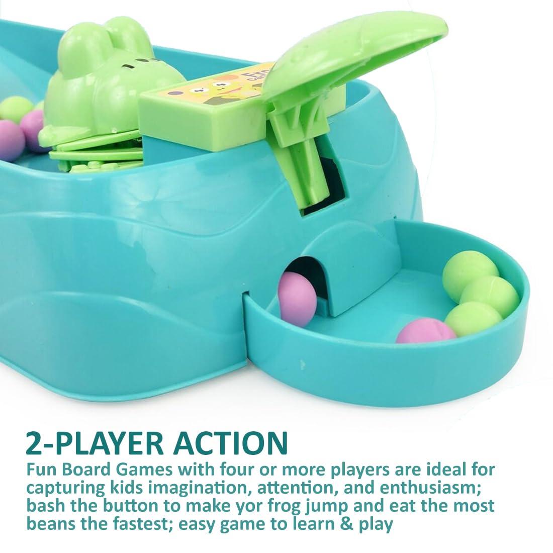 Hungry Frog Indoor Game For Kids|Family Board Game |Frog Toys For Kids Activity|4 Player Fun Interactive Frog Eat Beans Game|Proudly Made In India,Multicolor