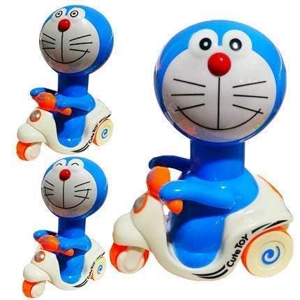 Doraemon Pressure Friction Toddler Car Toy, Push and Go Doraemon Scooter Toy for Kids (Pack of 1)