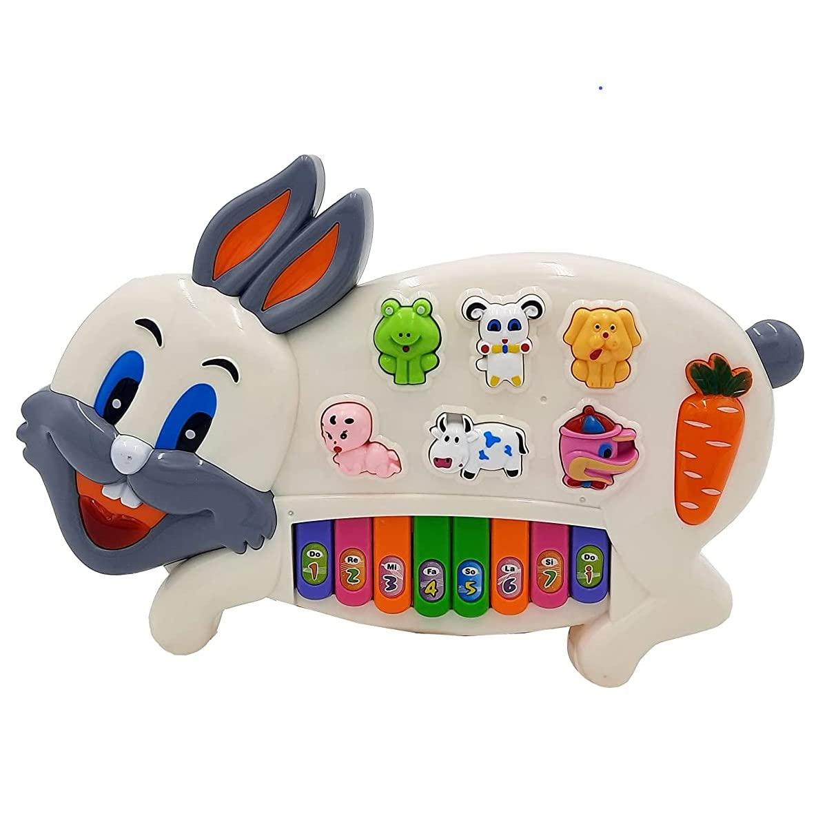 Rabbit Cute Musical Piano Toy for Boys and Girls (Rabbit Piano, Multicolour)