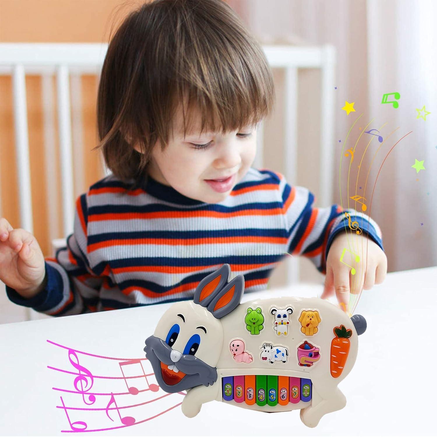 Rabbit Cute Musical Piano Toy for Boys and Girls (Rabbit Piano, Multicolour)